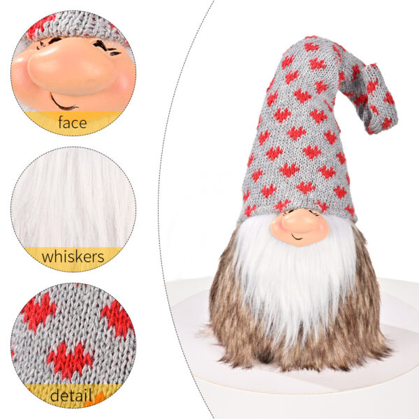 Christmas Decoration Christmas Knitted Hat Doll Ornaments - Image 2