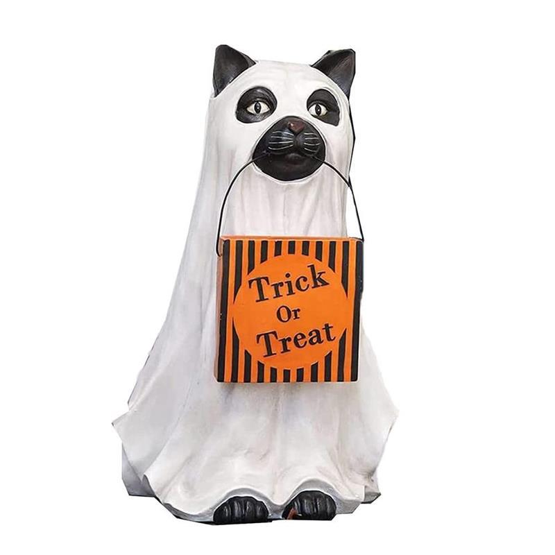 Puppy Pumpkin Candy Bowl Christmas Ornaments - Image 2