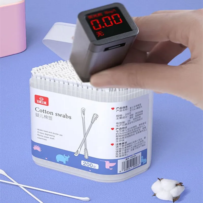 Double Disposable Cotton Swab Makeup Nose Ear Sticks Cleaning Lint Free 200pcs Cotton Spiral Ear Care Buds Swabs Baby Care Tools - Image 3