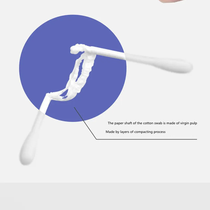 Double Disposable Cotton Swab Makeup Nose Ear Sticks Cleaning Lint Free 200pcs Cotton Spiral Ear Care Buds Swabs Baby Care Tools - Image 4