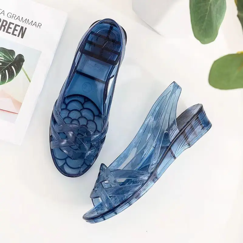 Crystal jelly Sandals for Womens Summer Ladies Peep Toes Casual Slipper Shoes Slides Slip-on Outdoor Mom Slipper Flips Flop