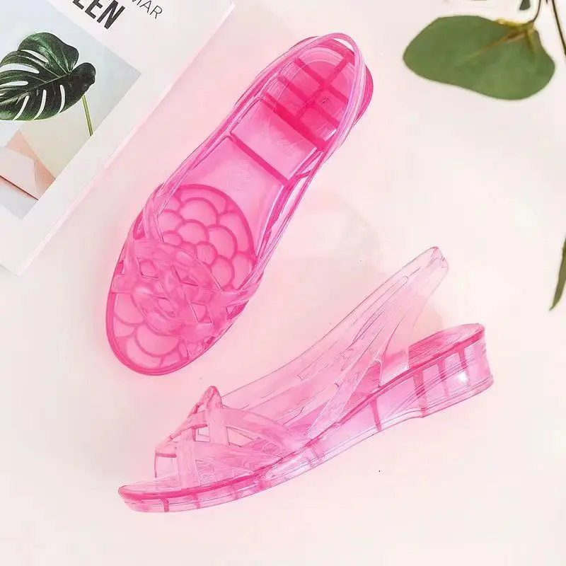 Crystal jelly Sandals for Womens Summer Ladies Peep Toes Casual Slipper Shoes Slides Slip-on Outdoor Mom Slipper Flips Flop - Image 2
