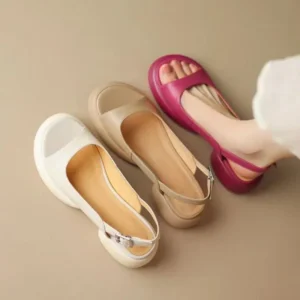 New Women's Leather PU Platform Casual Sandals Ladies Gladiator Open Toe Beach Shoes Woman Shallow Roman Sandalias