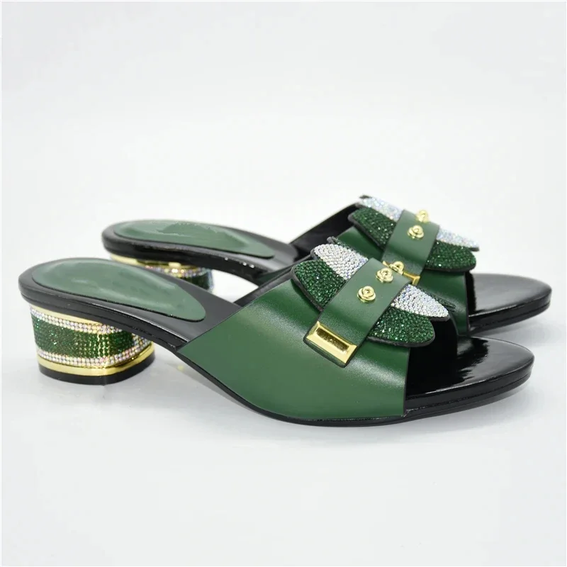 New Arrivals Nigeria Women's Shoes Party Pump High Heels Fashion Women's Summer Fall Non-slip Rhinestone Shoes Square Toe Shoes - Image 6