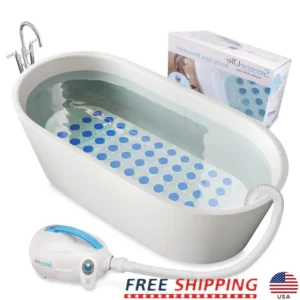 Adjustable Bubble Bath Spa Mat with Non-Slip Suction Cup Bottom Relaxing Home Spa Experience Motorized Air Pump Remote Control
