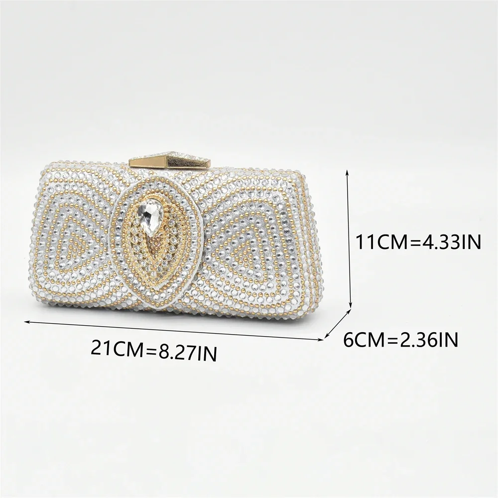 New Come Matching Women Shoe and Bag Set Decorated with Rhinestone Nigerian Shoes and Bag Set Italy Shoe and Bag Set for Wedding - Image 2