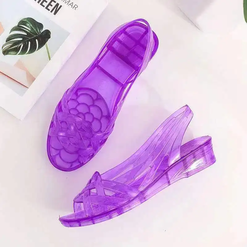 Crystal jelly Sandals for Womens Summer Ladies Peep Toes Casual Slipper Shoes Slides Slip-on Outdoor Mom Slipper Flips Flop - Image 5