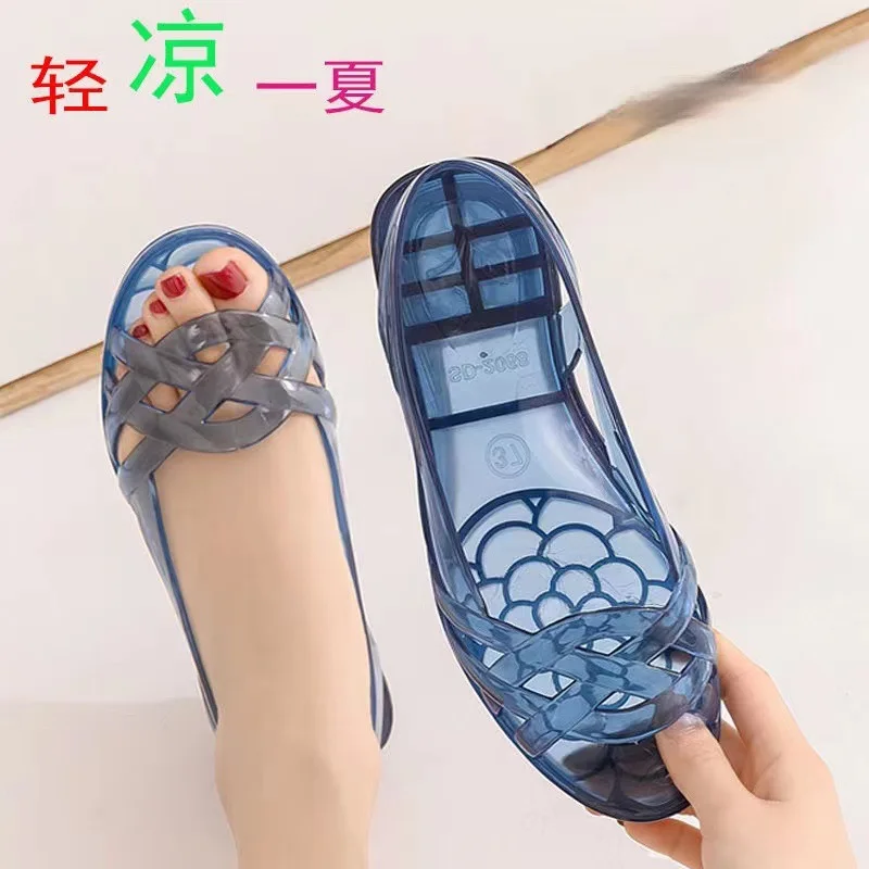 Crystal jelly Sandals for Womens Summer Ladies Peep Toes Casual Slipper Shoes Slides Slip-on Outdoor Mom Slipper Flips Flop - Image 6